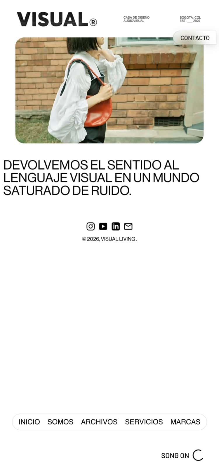 Visual Living: Inicio, en celular